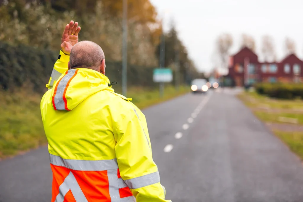 Afbeelding van een beroeps verkeersregelaar