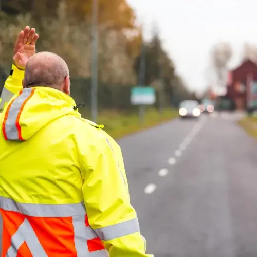 Afbeelding van een beroeps verkeersregelaar